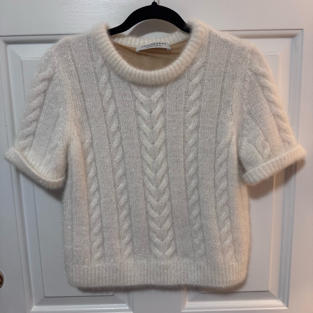 Philosophy di Lorenzo Serafini Beige Knit Sweater Size US 8 NWOT
